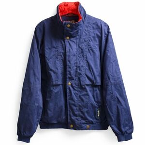 Vtg SUNICE Windbreaker Bomber Jacket Sz M Blue Crest Pocket Golf Mesh Lined 90s